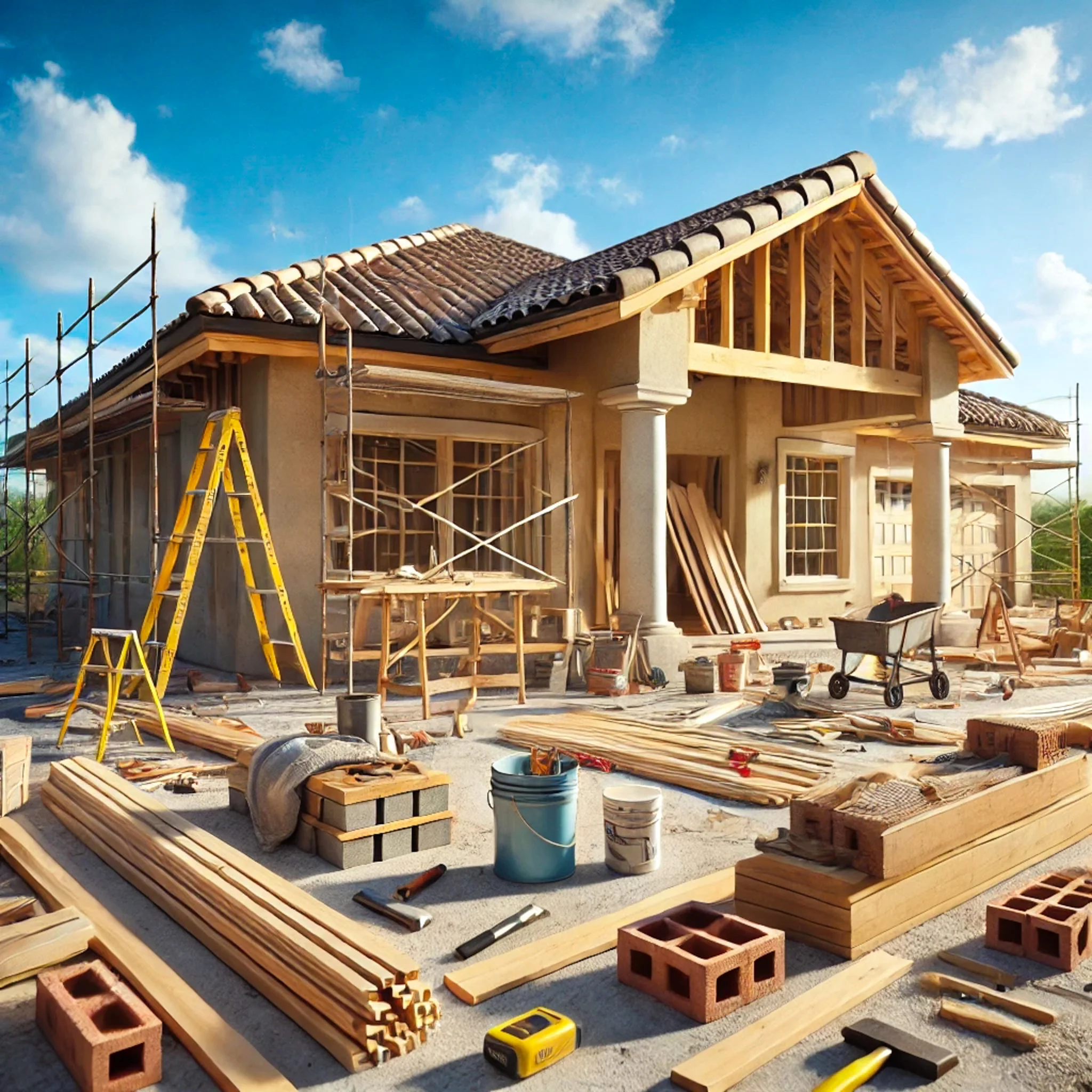 House Under Construction in Lehigh Acres, Florida