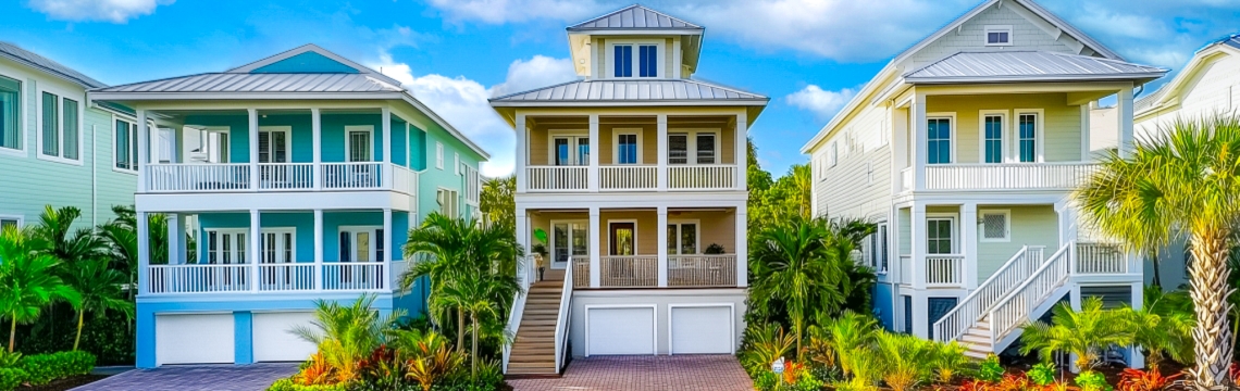 Three colorful, modern island homes in Southwest Florida.