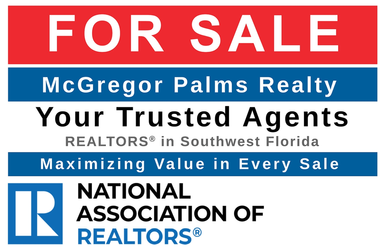 McGregor Palms Realty For Sale Sign with NAR Logo