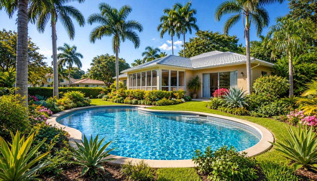 House with a Swimming Pool in Lehigh Acres, Florida House with a Swimming Pool in Lehigh Acres, Florida