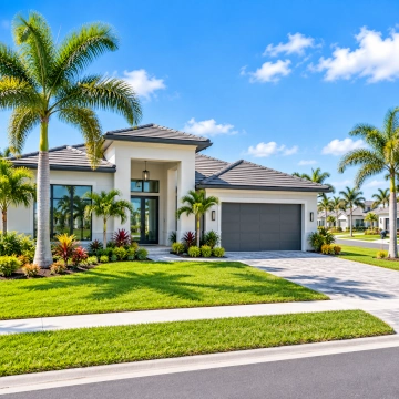 Nueva Construcción y Crecimiento Residencial en Cape Coral Casa de nueva construcción en Cape Coral, Florida