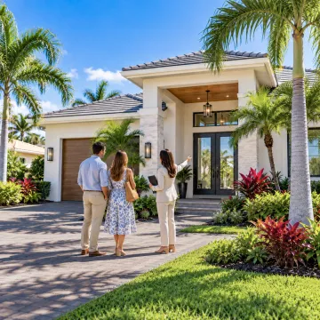 First-Time Home Buyers in Southwest Florida First-time home buyers touring a Southwest Florida home with a real estate agent